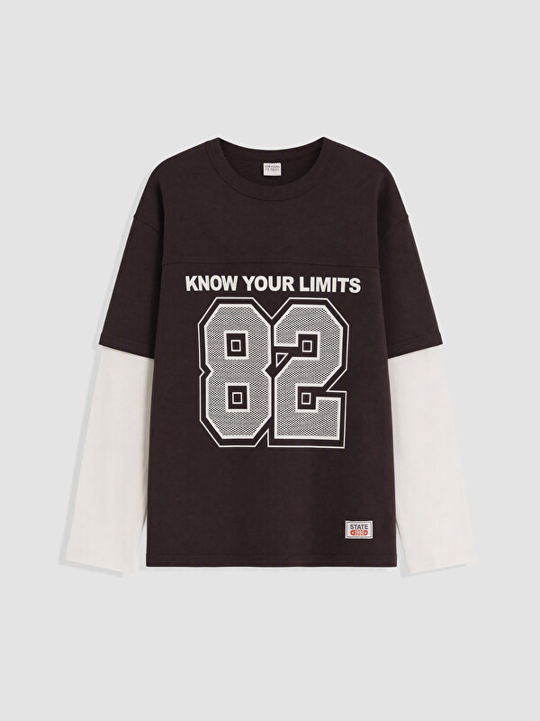 LCW Kids Boy Brown T-Shirt