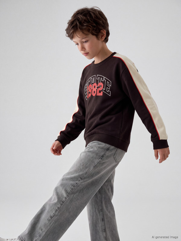 LCW Kids Printed Boys' Sweatshirt
