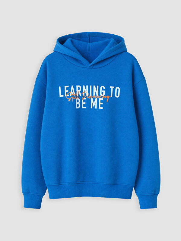 LC WAIKIKI Kapüşonlu Baskılı Erkek Çocuk Sweatshirt