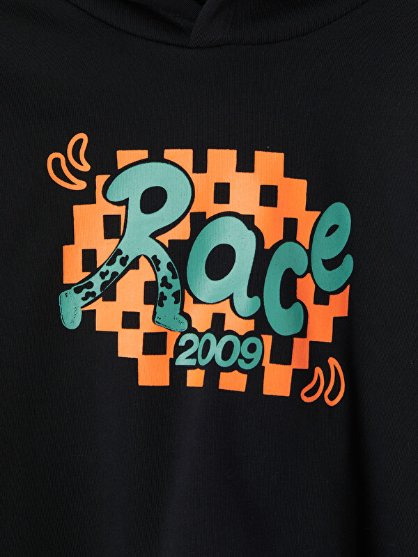 LC WAIKIKI Kapüşonlu Baskılı Erkek Çocuk Sweatshirt