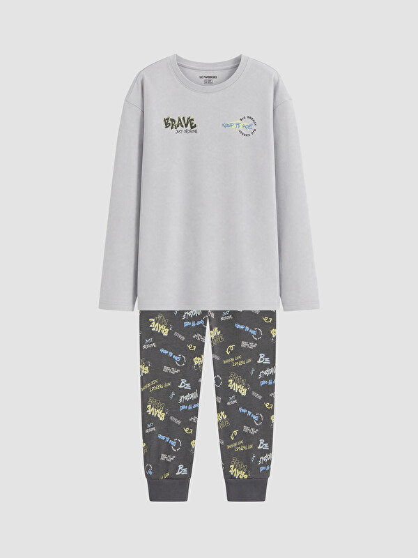LCW Kids Bisiklet Yaka Erkek Çocuk Pijama Takım