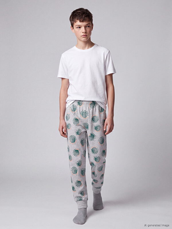 LCW Kids Baskılı Erkek Çocuk Pijama Alt