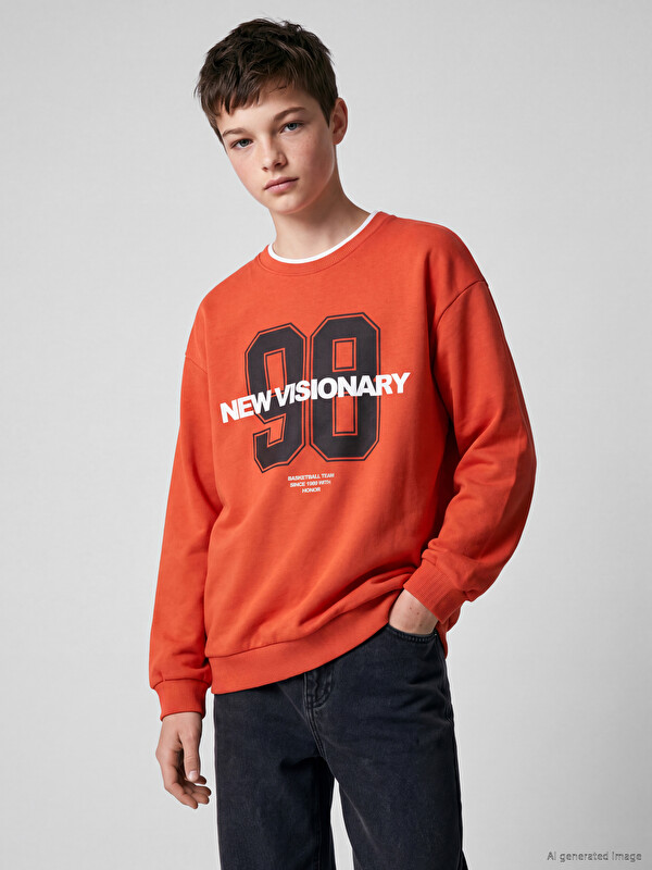 LCW Kids Printed Boys' Sweatshirt
