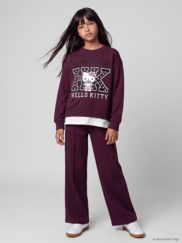 LCW Kids Hello Kitty Printed Girls' Tracksuit Set