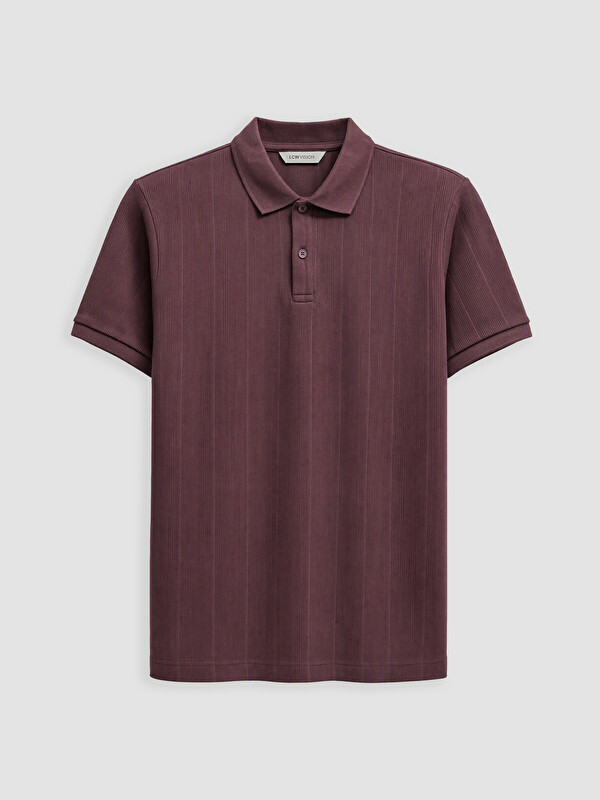 LCW Vision Polo Collar Ribbed Men's T-shirt