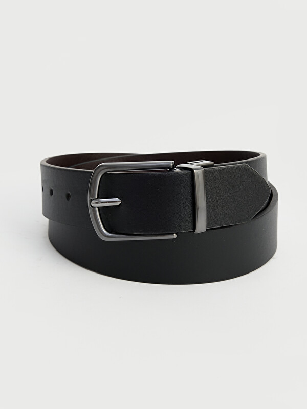 LCW ACCESSORIES Double Sided Leather Look Men's Belt