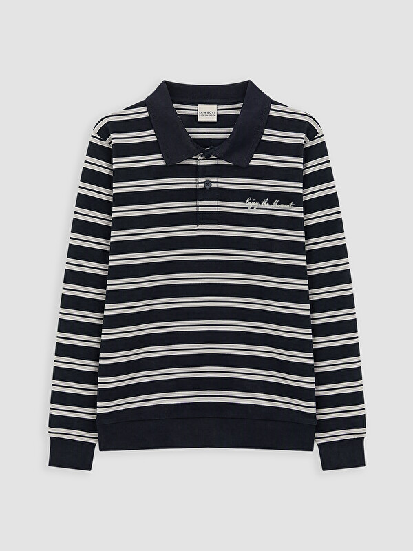 LCW Kids Polo Striped Boys' Sweatshirt