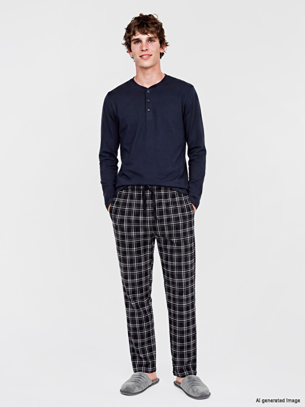 LC WAIKIKI Regular Fit Plaid Men's Pyjamas Bottoms