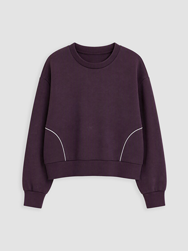 LCW Kids Bisiklet Yaka Kız Çocuk Soft Touch Sweatshirt