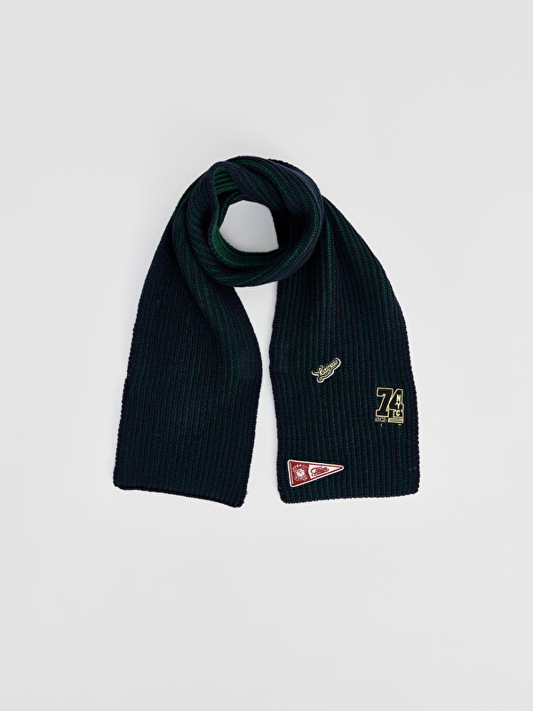 LCW ACCESSORIES Aplike Detaylı Erkek Çocuk Triko Atkı