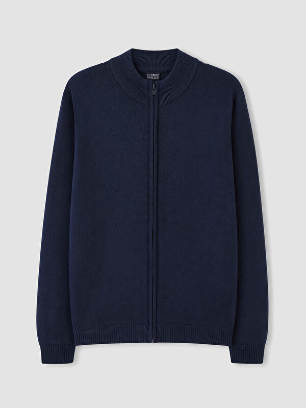 LC WAIKIKI Mock Neck Zippered Boys' Knitwear Cardigan