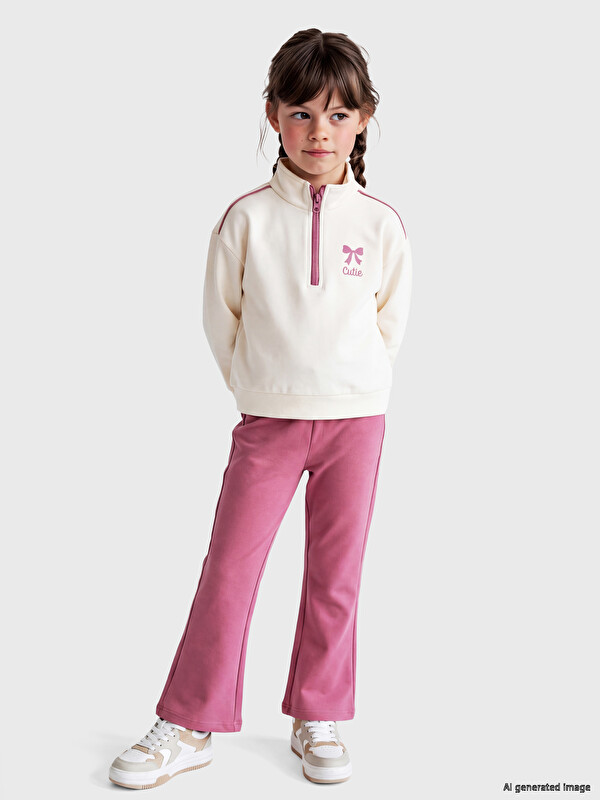 LCW Kids سێتی لەگینگی نیوە گەردەنبەندی کچانەی نەرم