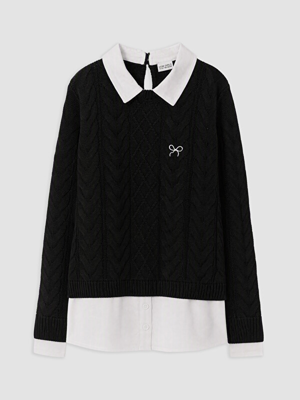 LCW Kids Girl Black Sweater