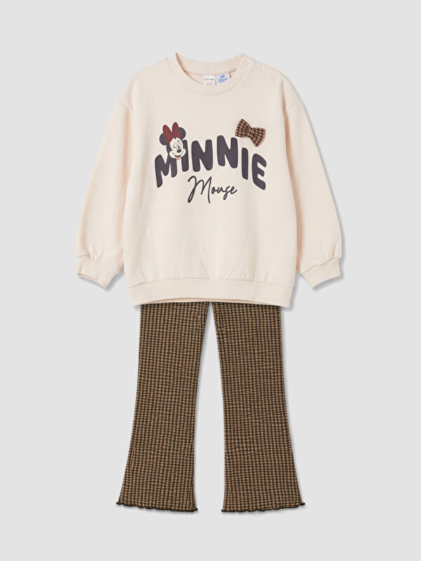 LCW baby Minnie Mouse Baskılı Kız Bebek Takım