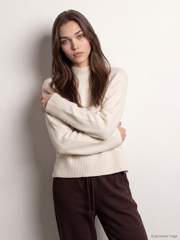 LCW Modest Mock Neck Women's Knitwear Sweater