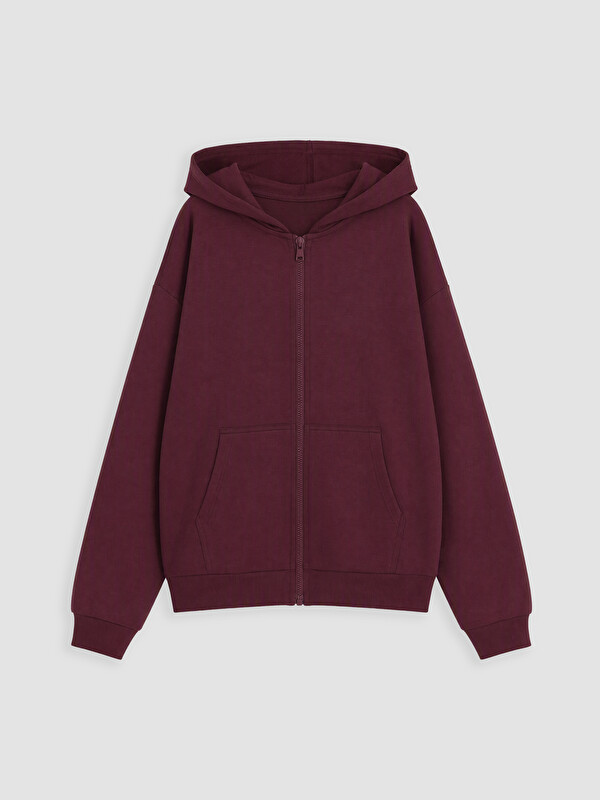LCW Kids Hooded Girls' Zip-Up Sweatshirt