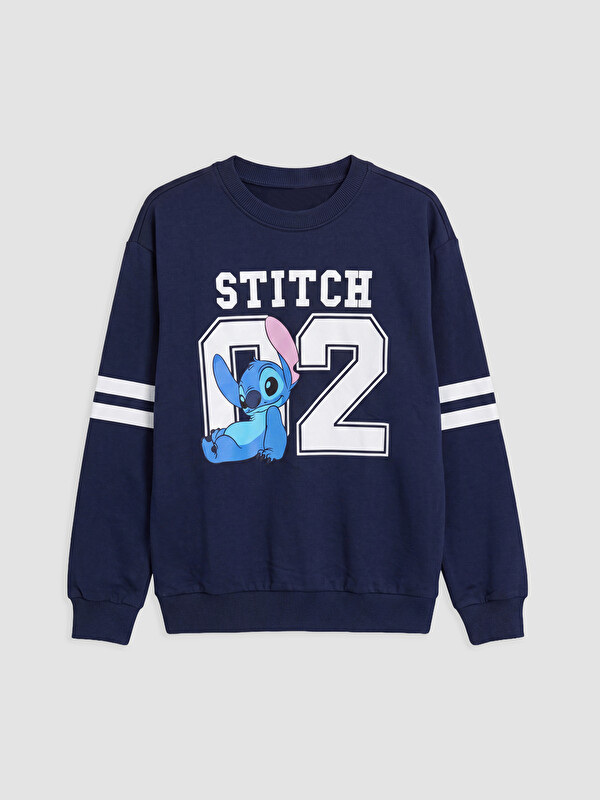 LCW Kids Lilo & Stitch Printed Girls' Sweatshirt
