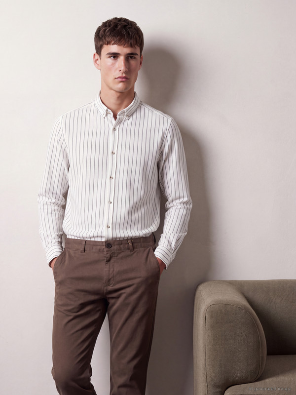 LCW Vision Slim Fit Striped Men's Shirt