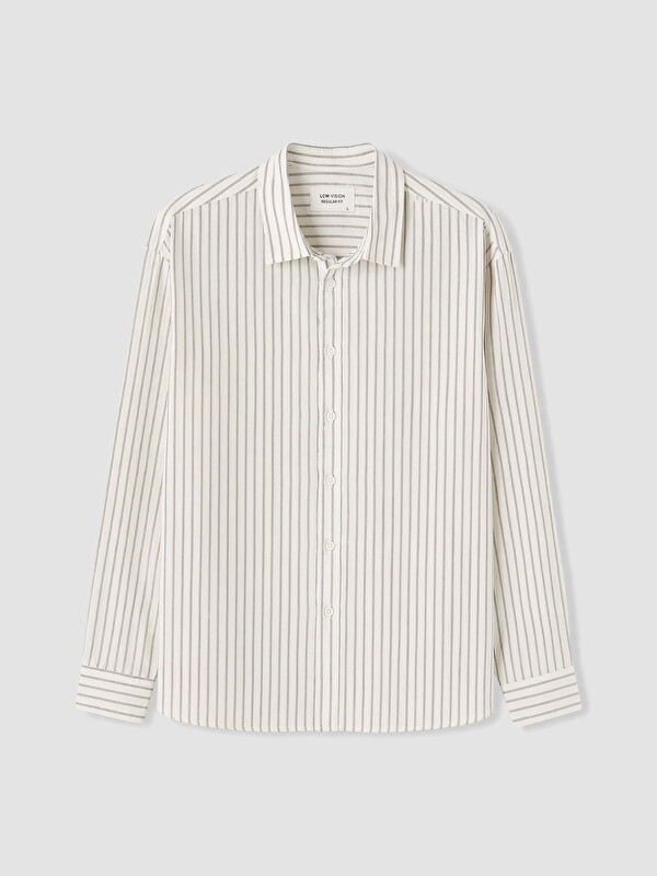 LCW Vision Regular Fit Striped Dobby Men's Shirt