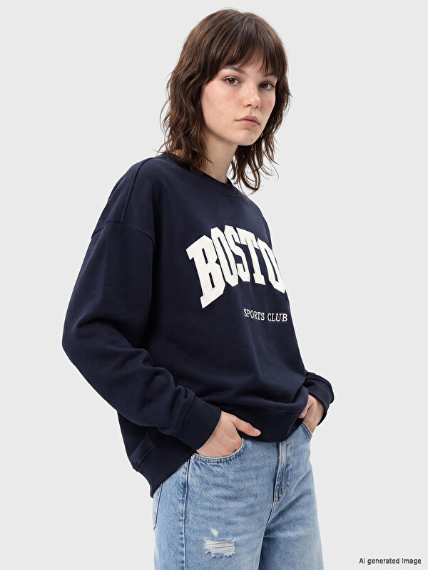 XSIDE Boston Printed Relax Fit Women's Sweatshirt