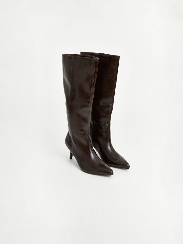 LCW STEPS Zippered Pointed Toe Thin Heeled Women's Boot