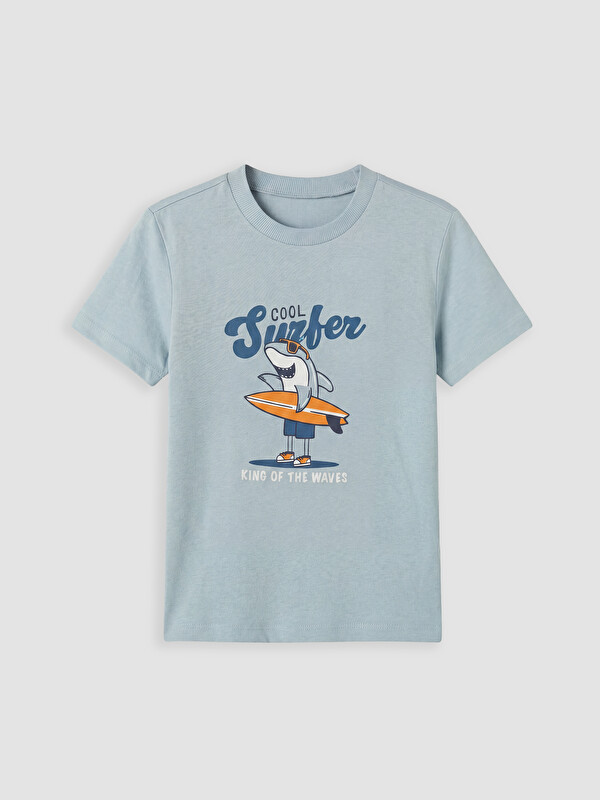 LCW Kids Crew Neck Printed Boys' T-Shirt