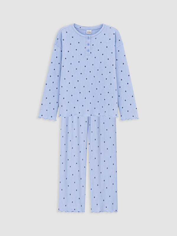 LCW Kids Bisiklet Yaka Kız Çocuk Pijama Takım