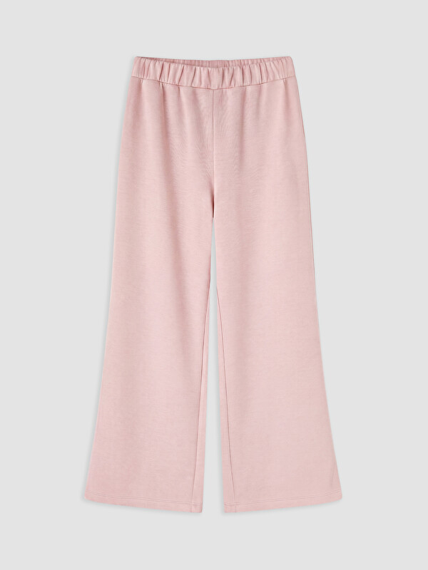 LCW Kids Elastic Waist Wide Leg Girls' Trousers