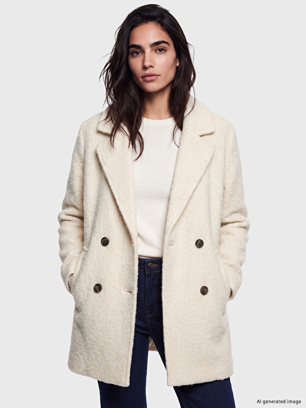 LCW Vision Oversize Women's Curl Overcoat
