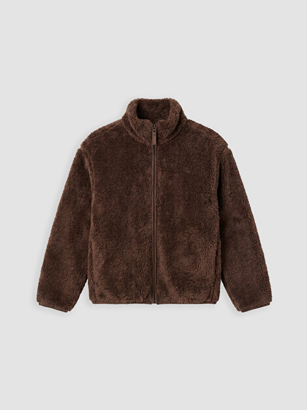 LCW Kids Dik Yaka Erkek Çocuk Pelüş Hırka