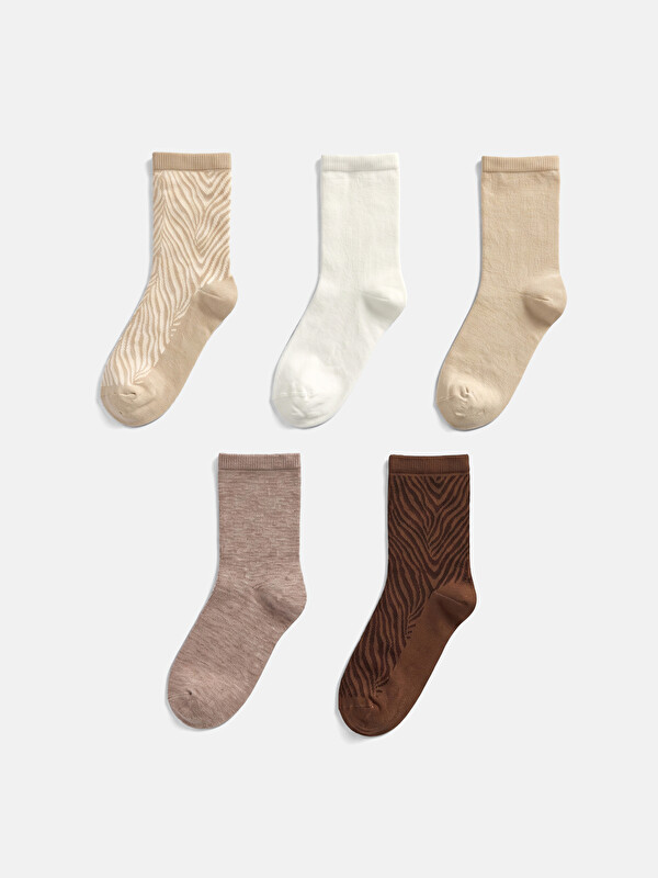 LCW DREAM Patterned Women's Ankle Socks 5-pack