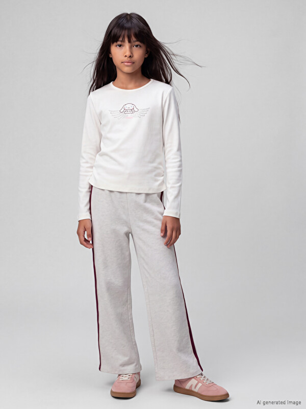 LCW Kids Striped Girls' Sweatpants