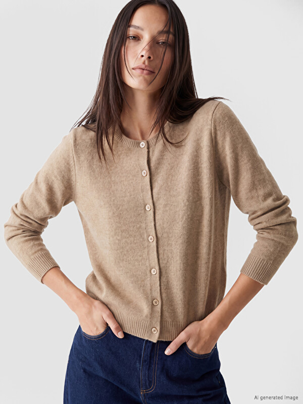 LCW EVERYDAY Woman Brown Cardigan