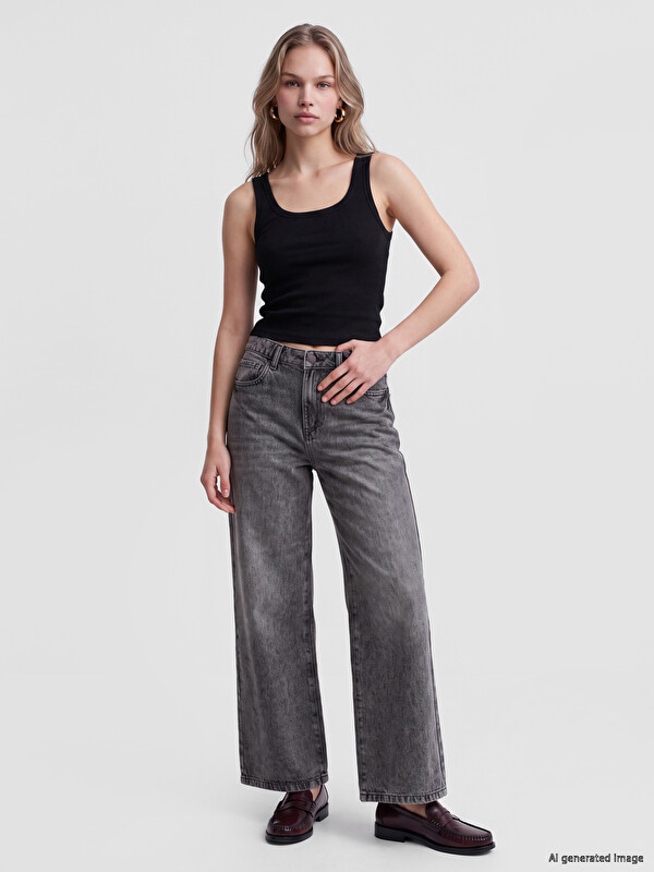 LCW Jeans High Waisted Wideleg Women's Jeans