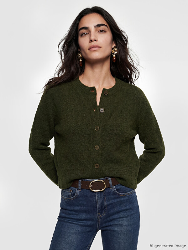 LCW Vision Crew Neck Women's Knitwear Cardigan