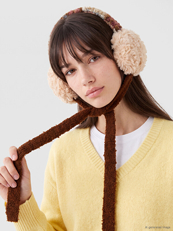 LCW ACCESSORIES pomпонды егжей-тегжейлі шілтерлі трикотаж бини