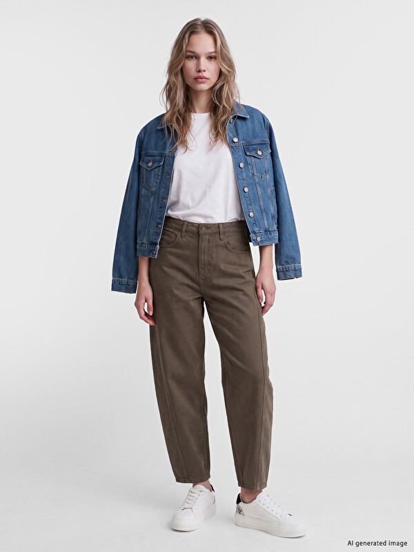 LCW Jeans High Waisted Barrel Fit Women's Jeans