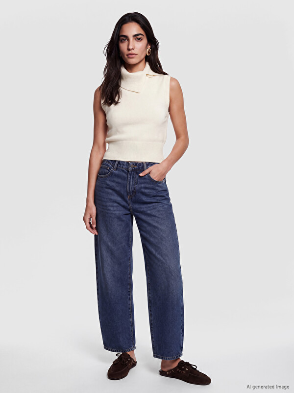 LCW Jeans Xhinse Barrel Fit me bel të lartë për gra