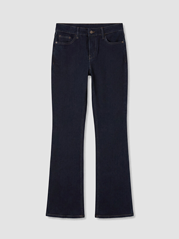 LCW Jeans орта бел клеш әйелдер джинсы шалбары