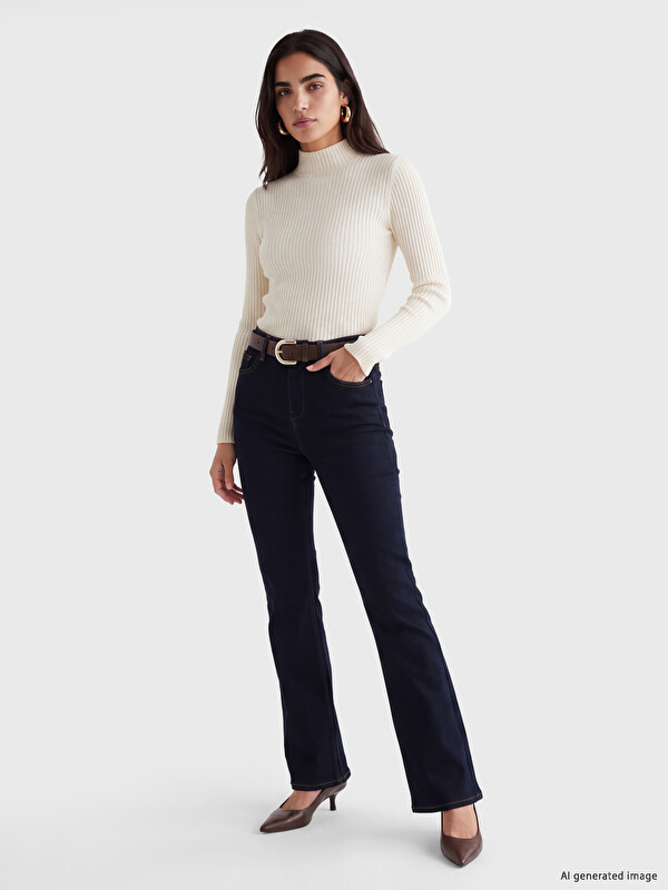 LCW Jeans Дънки с разкроен крачол със средна талия за жени