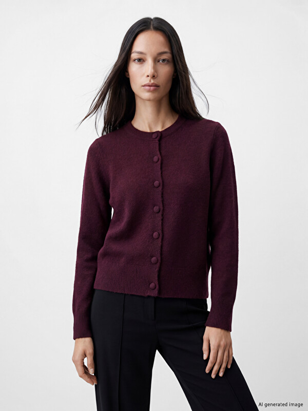LCWAIKIKI Classic Cardigan Tricotat cu Guler Rotund pentru Femei