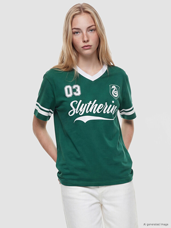 XSIDE Tricou Supradimensionat Imprimat Harry Potter pentru Femei