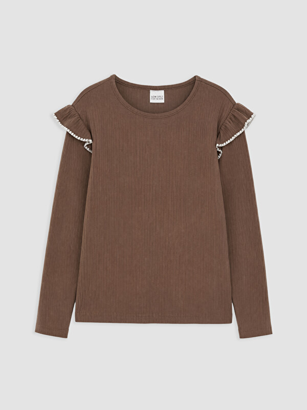 LCW Kids Vajzë Ngjyre Kafe T-shirt