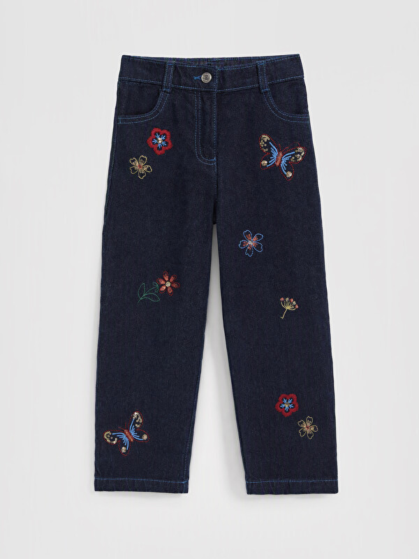 LCW Kids Regular Fit Embroidered Girls' Jeans