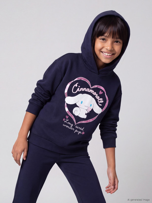 LCW Kids Cinnamoroll Printed Girls' Thick Sweatshirt