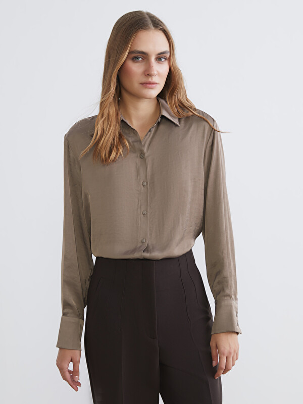 LCW EVERYDAY Loose Fit Satin Women's Shirt
