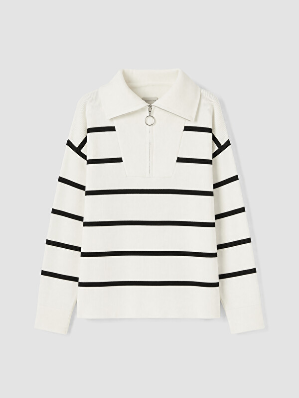 LCW Kids Polo Yaka Kız Çocuk Triko Kazak