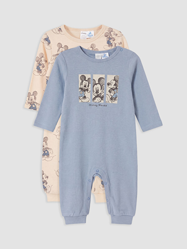 LCW baby Mickey Mouse Baskılı Bebek Tulum 2'li