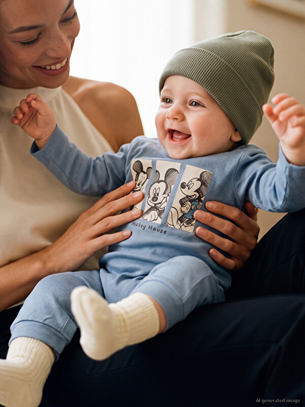 LCW baby Mickey Mouse Baskılı Bebek Tulum 2'li