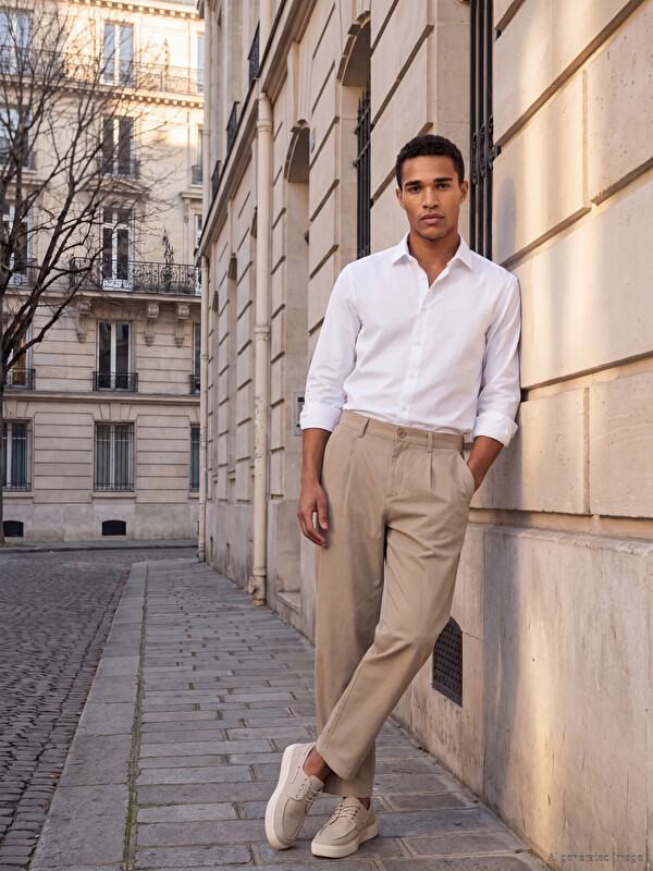 SOUTHBLUE regular fit ерлерге арналған қырлы шалбар